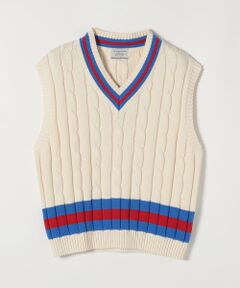 Oldderby Knitwear: コットン クリケット ニット ベスト