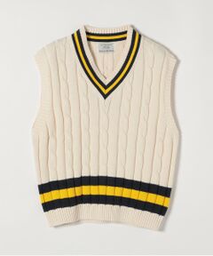 Oldderby Knitwear: コットン クリケット ニット ベスト