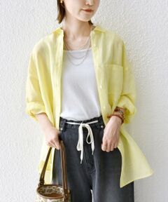 ☆美品☆SHIPS☆リネン イエローシャツ SHIPS | サフィラン リネンシャツ イエロー SIZE 36 - メルカリ