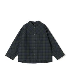 SHIPS Primary Navy Label:〈洗濯機可能〉ブラック ウォッチ シャツ