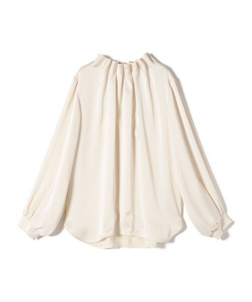 SHIPS / シップス シャツ・ブラウス | 【一部WEB限定】〈手洗い可能〉ヴィンテージ サテン ネック ギャザー ブラウス | 詳細18