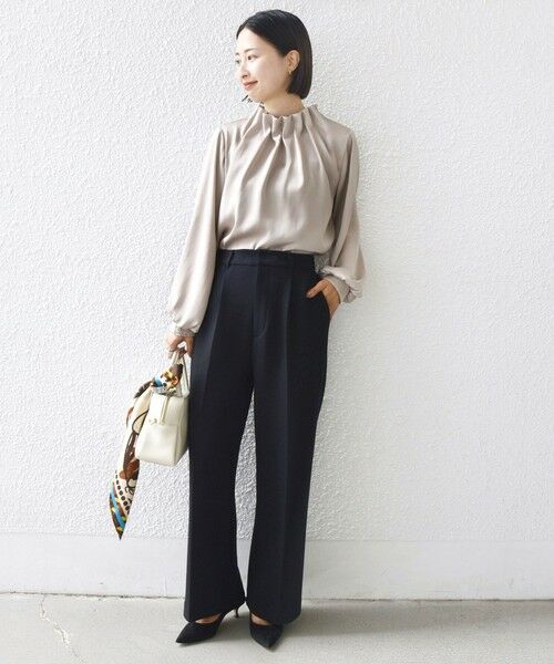 SHIPS / シップス シャツ・ブラウス | 〈手洗い可能〉ヴィンテージ サテン ネック ギャザー ブラウス | 詳細23