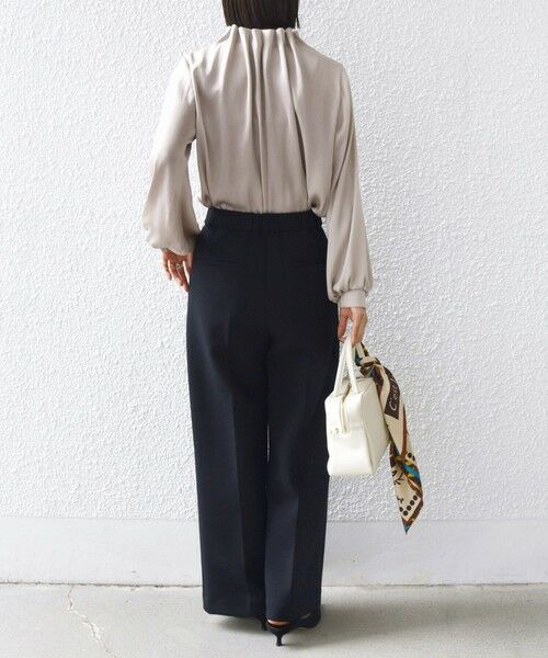 SHIPS / シップス シャツ・ブラウス | 〈手洗い可能〉ヴィンテージ サテン ネック ギャザー ブラウス | 詳細24