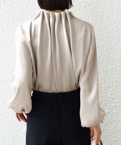 SHIPS / シップス シャツ・ブラウス | 〈手洗い可能〉ヴィンテージ サテン ネック ギャザー ブラウス | 詳細28
