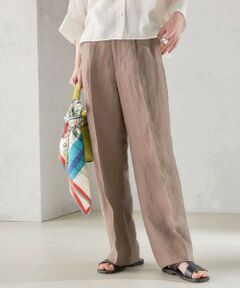 SHIPS / シップス その他パンツ | 〈洗濯機可能〉リネン ワイド ストレート スラックス パンツ ◇