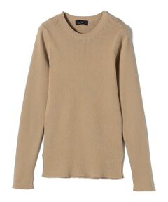 SHIPS / シップス ニット・セーター | SHIPS Primary Navy Label:〈手洗い可能〉コットン リブ クルーネック プルオーバー