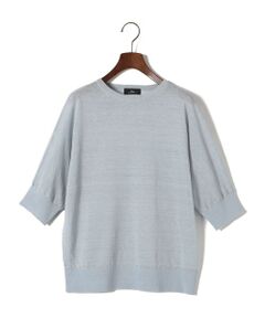 SHIPS / シップス ニット・セーター | SHIPS Primary Navy Label:リネン/ナイロン ドルマン プルオーバー