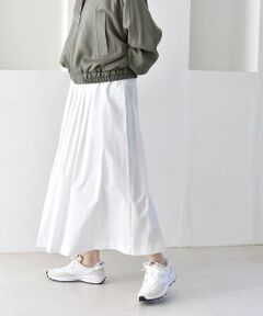 SHIPS / シップス ロング・マキシ丈スカート | quaranciel:〈洗濯機可能〉タイプライター ランダム タック スカート