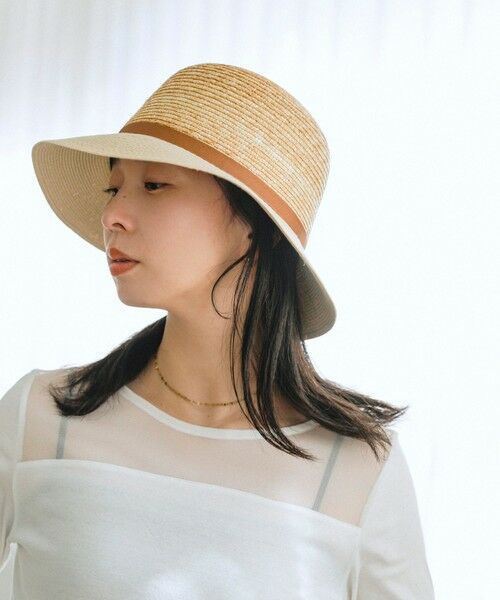 SHIPS for women/シップスウィメン quaranciel: グログランベルト ペーパー ストロー ハット ベージュ系その他 ONE SIZE SHIPS for women/シップスウィメン quaranciel: グログランベルト ペーパー ストロー ハット ベージュ系その他 ONE SIZE