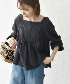 SHIPS / シップス シャツ・ブラウス | SHIPS any:〈洗濯機可能〉ヘムタック スクエア ネック ブラウス