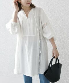 SHIPS / シップス シャツ・ブラウス | SHIPS any:〈洗濯機可能〉レース カフタン チュニック ブラウス