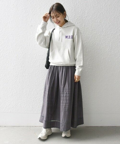 SHIPS for women / シップスウィメン パーカー | 【SHIPS any別注】THE KNiTS:〈洗濯機可能〉カレッジ ロゴ フーディ パーカー 24SS | 詳細1