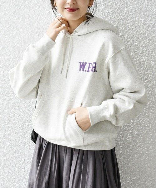 SHIPS for women / シップスウィメン パーカー | 【SHIPS any別注】THE KNiTS:〈洗濯機可能〉カレッジ ロゴ フーディ パーカー 24SS | 詳細4