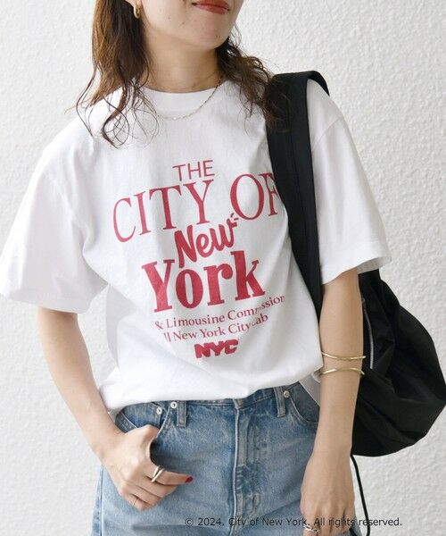 SHIPS for women / シップスウィメン Tシャツ | GOOD ROCK SPEED:〈洗濯機可能〉NYC CITY ロゴ TEE | 詳細9