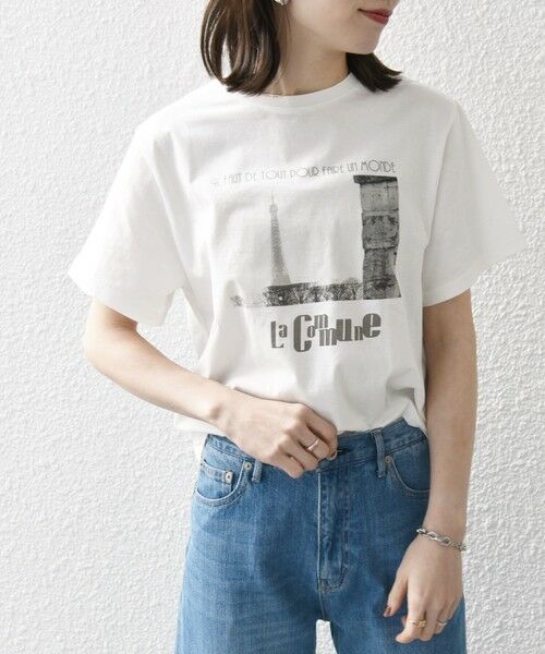 SHIPS for women / シップスウィメン Tシャツ | 《予約》La Hutte:〈洗濯機可能〉デザイン ロゴ  プリント TEE | 詳細1