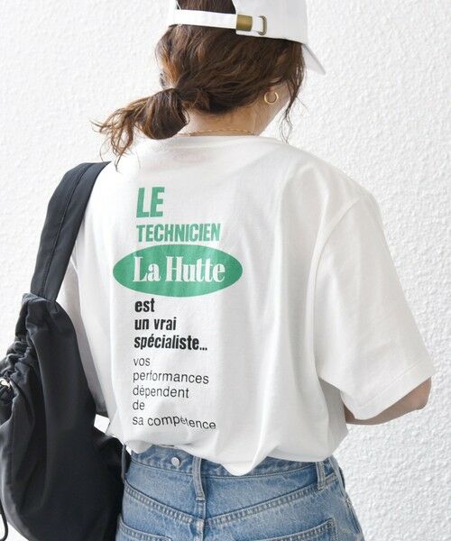 SHIPS for women / シップスウィメン Tシャツ | La Hutte:〈洗濯機可能〉ラウンドヘム ロゴ プリント TEE | 詳細6