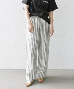 SHIPS / シップス その他パンツ | SHIPS any:〈洗濯機可能〉リネン ミックス ストライプ イージー ワイド パンツ