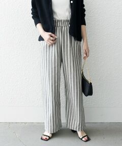 SHIPS / シップス その他パンツ | SHIPS any:〈洗濯機可能〉リネン ミックス ストライプ イージー ワイド パンツ