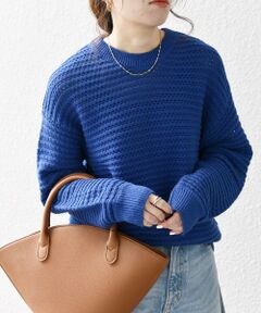 SHIPS / シップス ニット・セーター | SHIPS any: メッシュ ルーズ クルーネック ニット プルオーバー