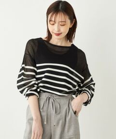 SHIPS / シップス ニット・セーター | SHIPS Colors:〈手洗い可能〉シアー ボーダー ニット◇