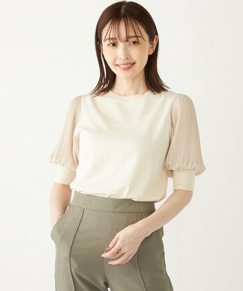 SHIPS / シップス ニット・セーター | SHIPS Colors:〈手洗い可能〉プリーツ コンビ 5分袖 ニット◇ | 詳細6