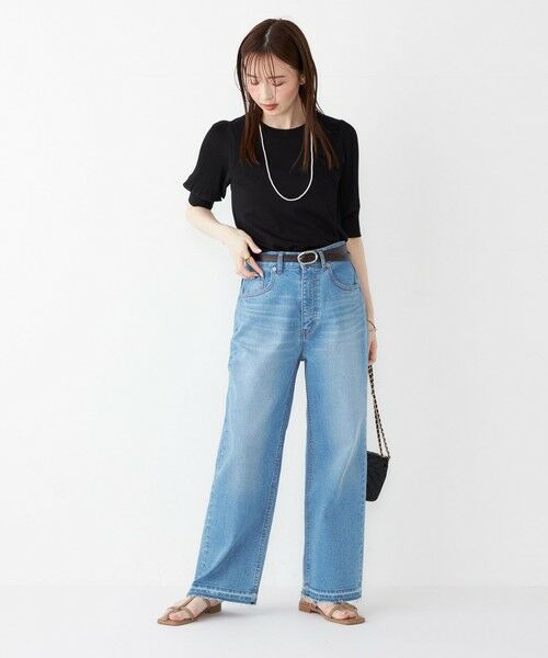 SHIPS / シップス ニット・セーター | SHIPS Colors:〈手洗い可能〉プリーツ コンビ 5分袖 ニット◇ | 詳細21