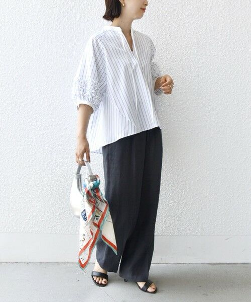 SHIPS / シップス シャツ・ブラウス | 【WEB限定】〈手洗い可能〉袖 フリル デザイン ブラウス | 詳細4