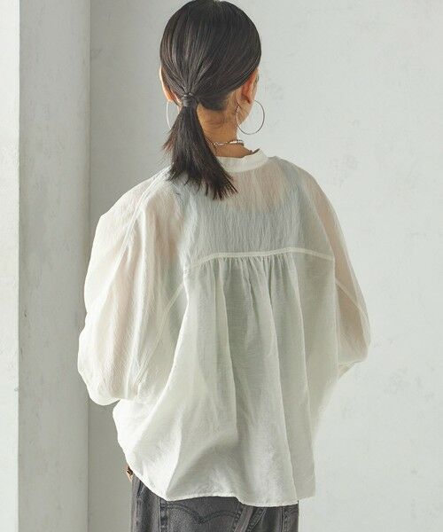 SHIPS / シップス シャツ・ブラウス | 〈手洗い可能〉シルク混 シアー 羽織 シャツ | 詳細16