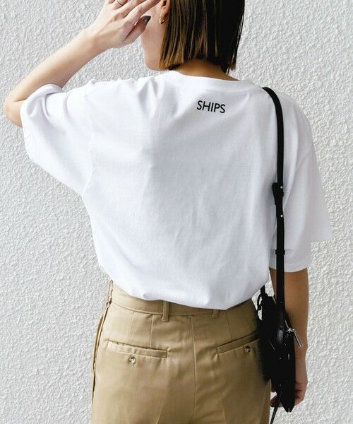 SHIPS for women / シップスウィメン Tシャツ | 〈洗濯機可能〉THREE MINI PUFTS TEE ◇ | 詳細5