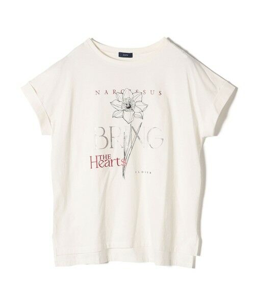 SHIPS / シップス Tシャツ | 【WEB限定】〈手洗い可能〉フラワー 箔 プリント ロゴ TEE | 詳細8