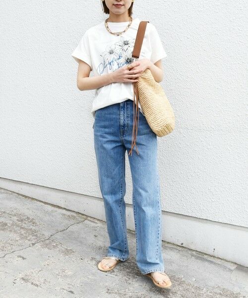 SHIPS / シップス Tシャツ | 【WEB限定】〈手洗い可能〉フラワー 箔 プリント ロゴ TEE | 詳細13