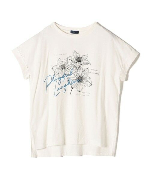 SHIPS / シップス Tシャツ | 【WEB限定】〈手洗い可能〉フラワー 箔 プリント ロゴ TEE | 詳細17