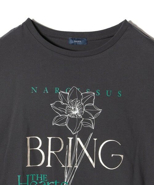 SHIPS / シップス Tシャツ | 【WEB限定】〈手洗い可能〉フラワー 箔 プリント ロゴ TEE | 詳細28