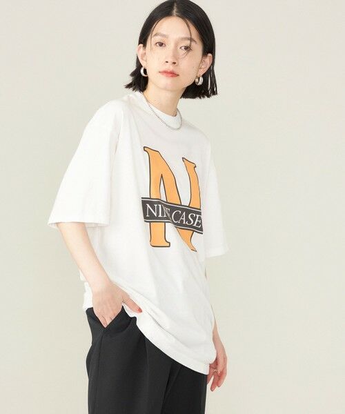 SHIPS for women / シップスウィメン Tシャツ | SHIPS NINE CASE:〈洗濯機可能〉N TEE◇ | 詳細8