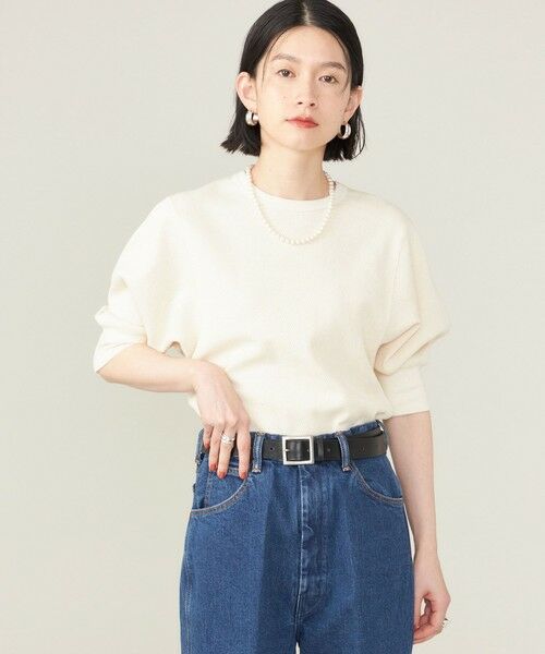 SHIPS for women / シップスウィメン カットソー | SHIPS NINE CASE:〈洗濯機可能〉ワッフル TEE ◇ | 詳細8