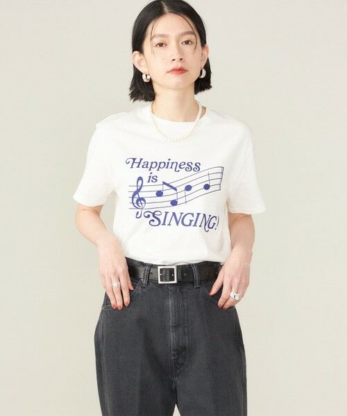 SHIPS for women / シップスウィメン Tシャツ | SHIPS NINE CASE:〈洗濯機可能〉SINGING TEE | 詳細4