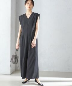 little black:〈セレモニー対応可〉Vネック ワイド シルエット オールインワン◇