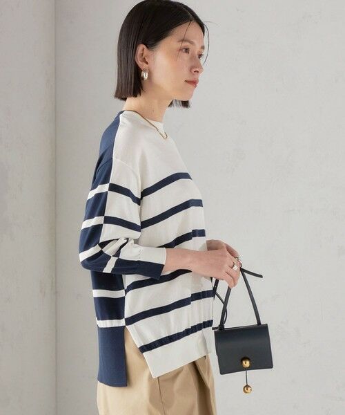 SHIPS for women / シップスウィメン ニット・セーター | Primary Navy Label:SEAISLAND コットン ボーダー TEE ◇ | 詳細11