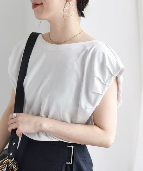 SHIPS for women / シップスウィメン カットソー | quaranciel:〈洗濯機可能〉ペールジャージー タック パフスリーブ TEE | 詳細5