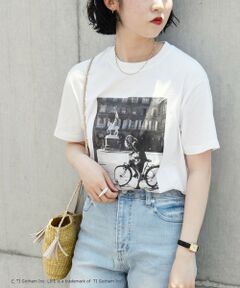 quaranciel:〈洗濯機可能〉LIFE フォト コットン Tシャツ