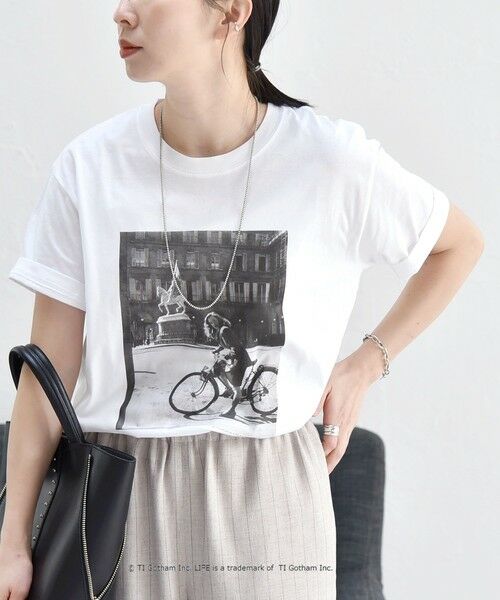 SHIPS for women / シップスウィメン Tシャツ | quaranciel:〈洗濯機可能〉LIFE フォト コットン Tシャツ | 詳細5