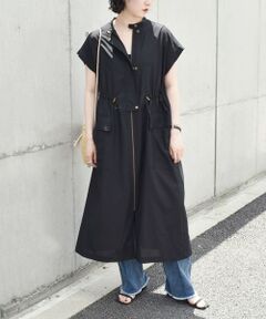 SHIPS / シップス ロング・マキシ丈ワンピース | quaranciel:〈洗濯機可能〉ドレッシー ワーク フレンチスリーブ ドロスト ワンピース