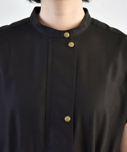 SHIPS / シップス ロング・マキシ丈ワンピース | quaranciel:〈洗濯機可能〉ドレッシー ワーク フレンチスリーブ ドロスト ワンピース | 詳細16