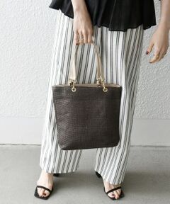 SHIPS / シップス トートバッグ | SHIPS any: スクエア メッシュ フェイクレザー ハンドル トート バッグ
