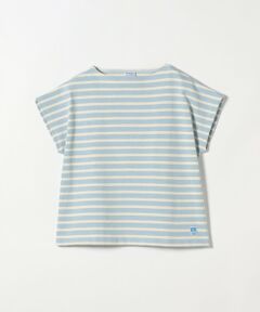 ORCIVAL:〈手洗い可能〉フレンチスリーブ ボーダー TEE