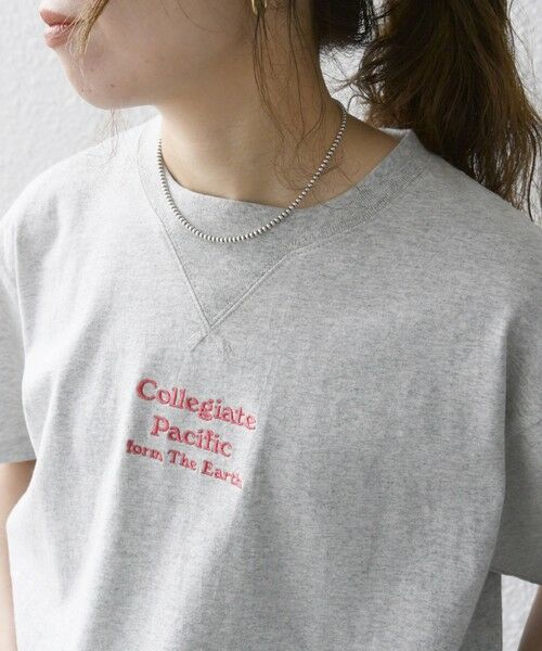SHIPS for women / シップスウィメン Tシャツ | 【SHIPS any別注】Collegiate Pacific:〈洗濯機可能〉V ガゼット プリント Tシャツ 24SS | 詳細14