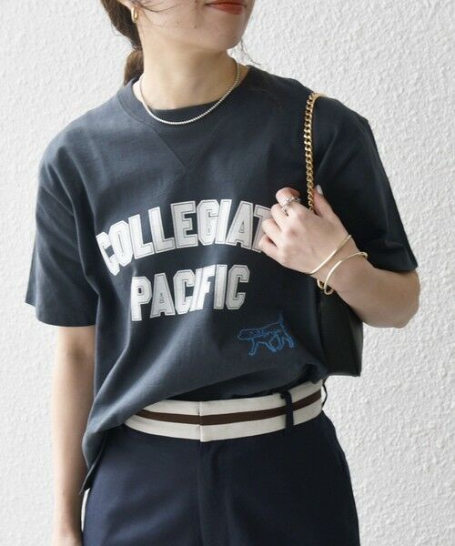 SHIPS for women / シップスウィメン Tシャツ | 【SHIPS any別注】Collegiate Pacific:〈洗濯機可能〉V ガゼット プリント Tシャツ 24SS | 詳細23
