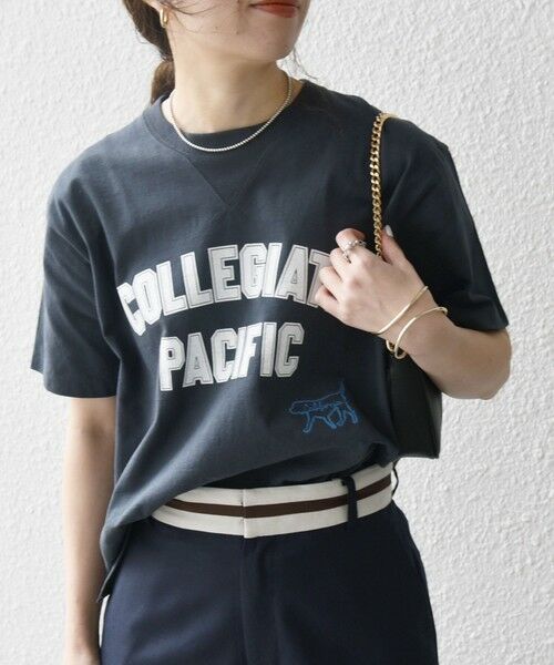 SHIPS for women / シップスウィメン Tシャツ | 《一部追加予約》【SHIPS any別注】Collegiate Pacific:〈洗濯機可能〉V ガゼット プリント Tシャツ 24SS | 詳細23