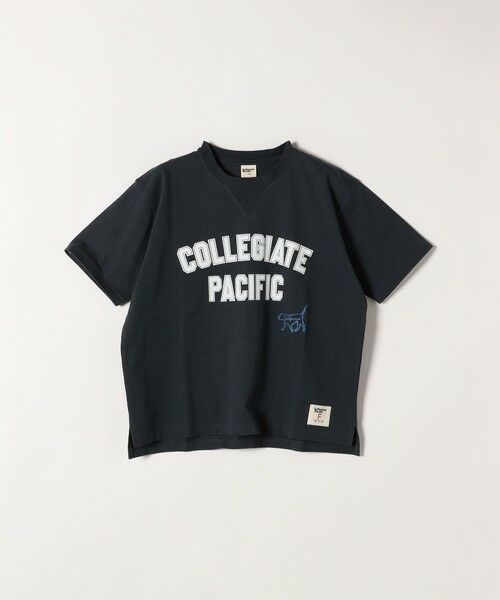 SHIPS for women / シップスウィメン Tシャツ | 【SHIPS any別注】Collegiate Pacific:〈洗濯機可能〉V ガゼット プリント Tシャツ 24SS | 詳細24