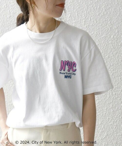 SHIPS for women / シップスウィメン Tシャツ | GOOD ROCK SPEED:〈洗濯機可能〉NYC カラー ロゴ プリント TEE | 詳細2